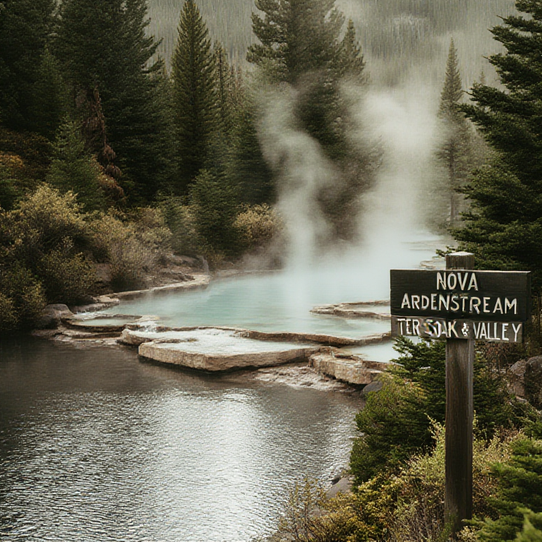 Nova ArdenStream Terrace Soak Valley illustration for Main Sights and Activities